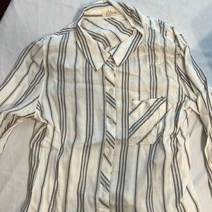 White and black button down